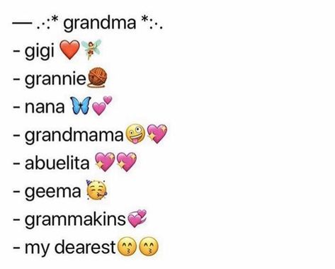 Contact Names For Grandma, Texting Language, Nicknames For Grandma, Nicknames For Friends, Good Apps For Iphone, Organize Ideas, Snapchat Names, Google Tricks, Grandma Names