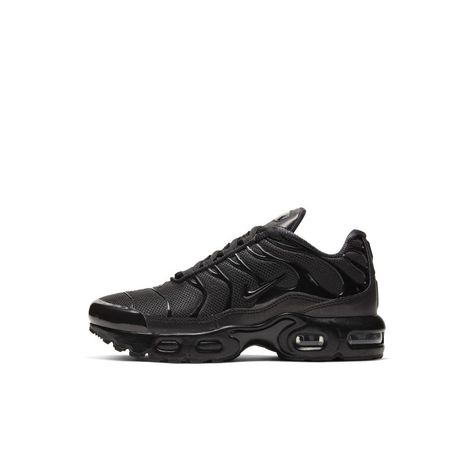 Chaussure Nike Air Max Plus pour Jeune enfant Tns Nike, Nike Trainer, Black Nike Air Max, Black Nike Shoes, Nike Tn, Wavy Design, Tenis Nike, School Yard, Nike Air Max Tn