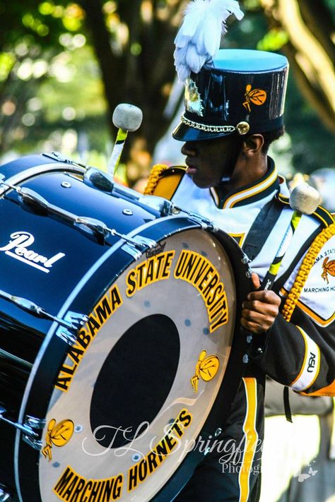 Hbcu Band, Alabama State University, Marching Bands, Band Uniforms, Drum Major, Band Camp, High School Years, Alabama State, High School Sports