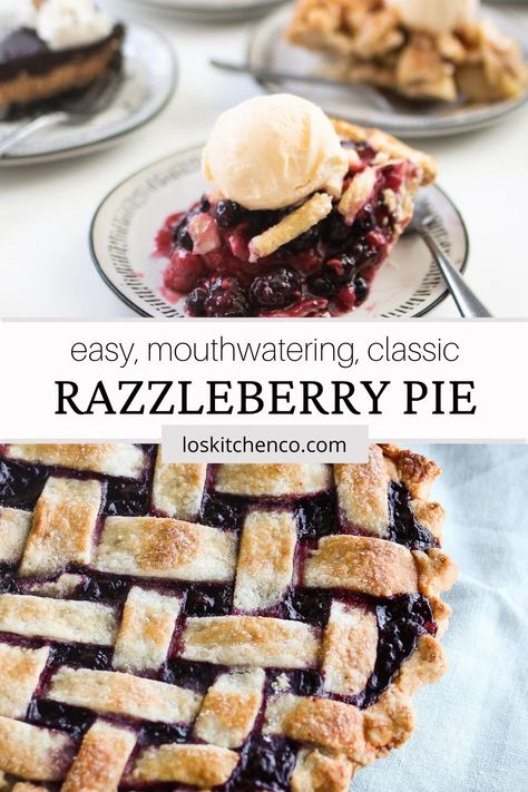 This easy razzleberry pie recipe, also known as mixed berry pie has 3 kinds of berries in the filling between 2 perfectly flaky pie crusts. This easy, mouth watering, classic American pie would be the perfect addition to the Thanksgiving lineup! Razzle Berry Pie Recipe, Razzle Berry Pie, Razzleberry Pie Recipe, Thanksgiving Baking Recipes, Razzleberry Pie, Caramel Pie Recipe, Perfect Flaky Pie Crust, Berry Pie Filling, Pie Inspiration