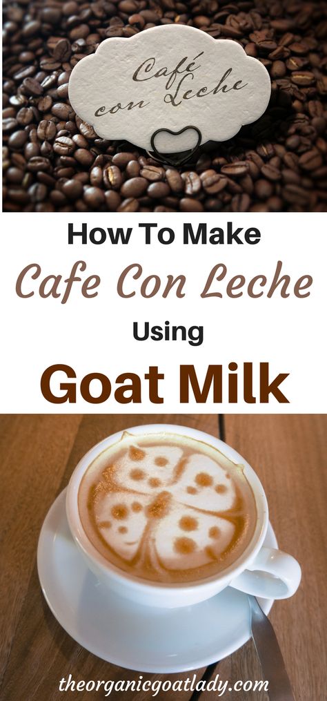 How To Make Cafe Con Leche Using Goat Milk - The Organic Goat Lady Homestead Recipes, Goat Milk Recipes, Goat Recipes, Vietnamese Iced Coffee, Milk Dessert, Creamer Recipe, Love Cafe, Healthy Coffee, Vanilla Coffee