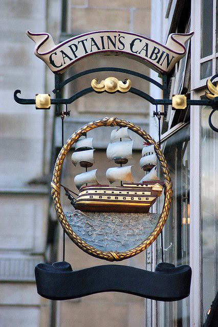 The Captain's Cabin.    A great little pub on Norris Street, just off Haymarket near Piccadilly Circus. British Christmas, Uk Pub, Navi A Vela, Storefront Signs, British Pub, London Pubs, Trade Sign, Piccadilly Circus, Pub Signs