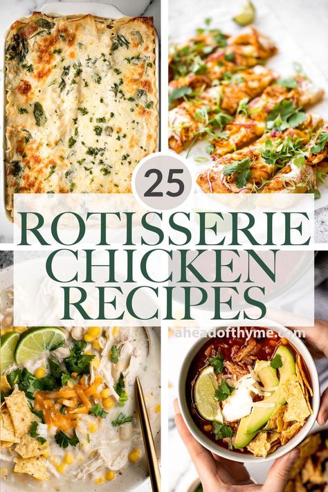 25 Leftover Rotisserie Chicken Recipes What Can I Make With Leftover Rotisserie Chicken, Leftover Chicken And Pasta Recipes, Dishes With Rotisserie Chicken, What To Make With A Rotisserie Chicken, 9x13 Meals, Healthy Rotisserie Chicken Recipes, Rice Lasagna, Leftover Rotisserie Chicken Recipes, Chicken Sitting