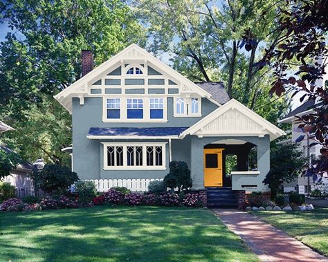 Option 6 - 7604 smoky blue - 7566 westhighland white - 6890 osage orange Exterior Blue House, Sherwin Williams Moody Blue, Beach House Exterior Paint Colors, Paint Visualizer, Sherwin Williams Paint, Gray House Exterior, Blue Exterior, Beach House Exterior, Grey Houses