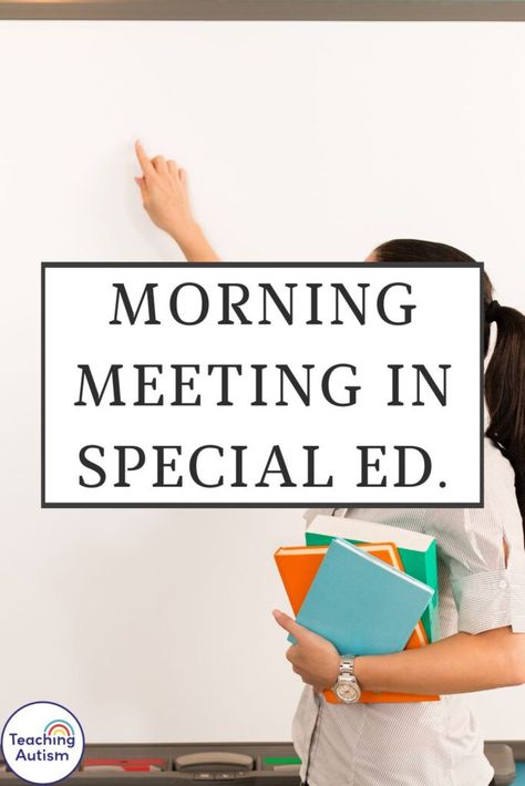 Today I’m sharing what my successful morning meeting in special education looks like. When I first started.. I hated morning meeting. It was so boring and I just couldn’t get into it. But over the years, we developed an amazing morning meeting routine that us staff AND students looked forward to every single day. And now I’m sharing the secret sauce with you too! Let’s start right at the beginning. Because a few years ago, I visited a cl Morning Meeting Special Education, Morning Meeting Routine, Sharing The Secret, Special Needs Teaching, Middle School Special Education, Kindergarten Special Education, Morning Meeting Activities, Class Meetings, High School Classroom