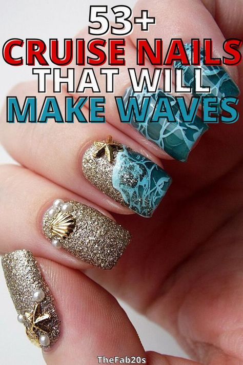 Looking for the perfect nail ideas for caribbean cruise?! These caribbean cruise nail ideas are STUNNING. Whether you're looking for disney cruise nail ideas or simple nail art inspo, we've got you COVERED. Nail Designs For Cruise, Cruise Nail Ideas, Vacation Nail Designs, Nail Art Inspo, Cruise Nails, Simple Nail Art, Stunning Nails, Trendy Patterns, Pedicure Designs