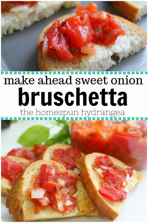 Bruschetta Recipe Canned Tomatoes, Quick Bruschetta Recipe, Make Ahead Bruschetta, Easy Bruschetta Recipe Simple, Brusketa Bruschetta Recipe, Cheap Appetizers, Bruschetta Appetizer, Appetizer Menu, Bruschetta Recipe