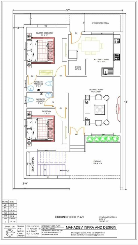 Small House Design Floor Plan, 30x50 House Plans, Budget House Plans, 20x40 House Plans, 30x40 House Plans, Hotel Floor Plan, 2bhk House Plan, Indian House Plans, Little House Plans