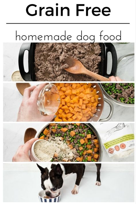 DIY dog food recipes - All Natural - No Preservatives - Grain free - Simple - Healthy Diy Dog Food, Make Dog Food, Grain Free Dog Food, Raw Dog Food Recipes, Healthy Dog Food Recipes, Grain Free Recipes, Wet Dog Food, Puppy Food, Dog Recipes