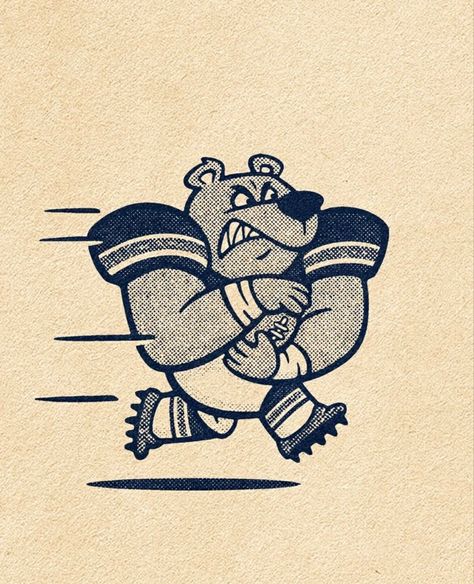 Football Is Back, Bears Chicago, Bear Mascot, Bears Football, Packers Football, Retro Graphics, Sports Logos, Badge Design, Logo Mark