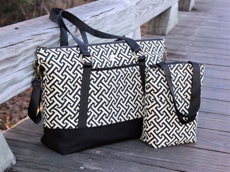 Diaper Bag with Stroller Straps and Insulated Bottle Bag PDF Diaper Bag Sewing Pattern, Travel Bag Pattern, Tote Bag Sewing Pattern, Beach Bag Pattern, Tote Bag Sewing, Handbag Sewing Patterns, Purse Sewing Patterns, Bag Sewing Pattern, Pattern Purse