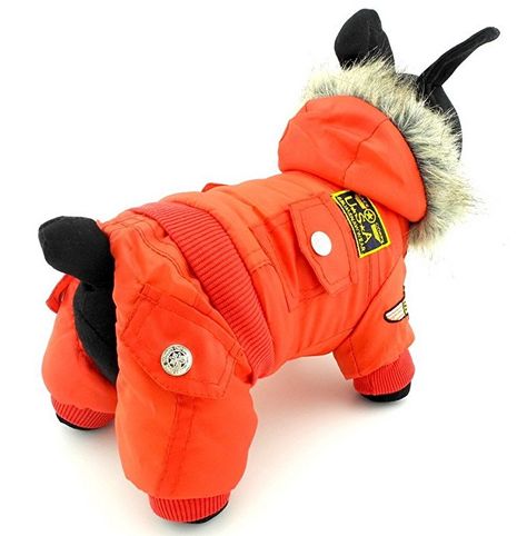 SELMAI Small Dog Apparel for Girls Boys Airman Fleece Winter Coat Snowsuit Hooded Jumpsuit Waterproof Red S Yorkie Outfits, Dog Snowsuit, Winter Coat Snow, Gifts From Santa, Puppy Jacket, Boy Puppy, Dog Cold, Puppy Chihuahua, Cold Weather Dogs