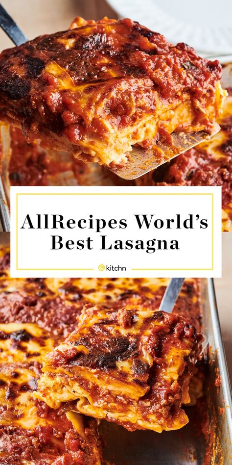 Lasange Recipe, Ultimate Lasagna Recipe, All Recipes Lasagna, World's Best Lasagna, Worlds Best Lasagna, Beef Lasagna Recipe, Italian Sausage Lasagna, Homemade Lasagna Recipes, Best Lasagna