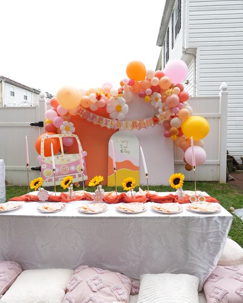 A Two Groovy Party for My Two-Year-Old 🌞 I still can’t believe I have a whole two-year-old! Being her mom is such a joy. If you know our baby girl, you know she’s full of personality—hilarious, loves food, adores her dad, and is just as sassy as me! 🎉 Thank you to all our friends and family who made her groovy birthday party so special 💛🧡. Everything about this two groovy party turned out perfect! Big shoutout to my “team” (aka my friends, lol) for spending hours on the phone, helping me pl... Groovy First Birthday, Two Groovy Party, Two Groovy Birthday, Groovy Birthday Party, Groovy Party, Two Groovy, Groovy Birthday, Two Year Olds, Girl First Birthday