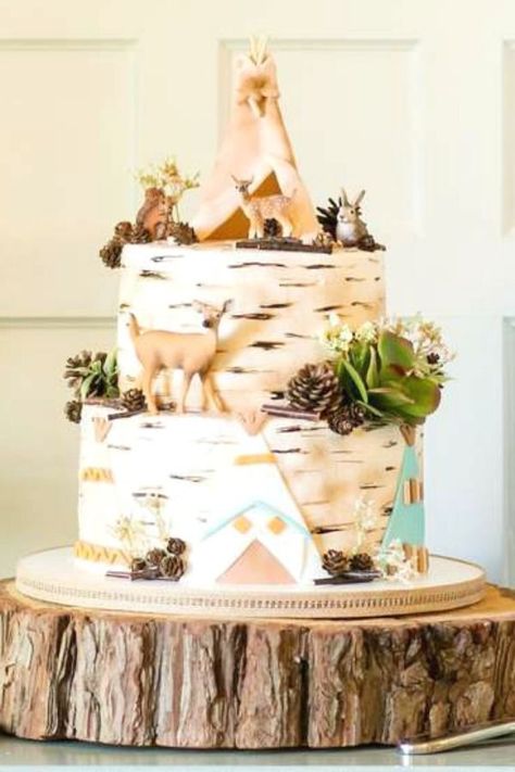 Animals Baby Shower Ideas, Woodland Forest Baby Shower, Animal Baby Shower Cake, Forest Animal Baby Shower, Woodland Theme Baby, Baby Shower Snacks, Forest Baby Showers, Animal Baby Shower Theme, Woodland Cake