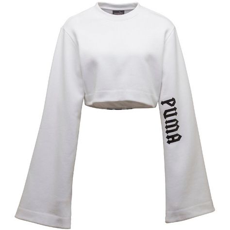 iOS camera image ❤ liked on Polyvore featuring tops Cropped Kimono, Long White T Shirt, Mode Shoes, Cropped White Tee, White Kimono, White Long Sleeve Tee, Fenty X Puma, Puma White, Crop T Shirt