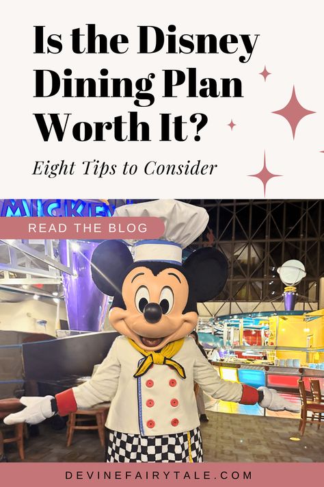 Photo of Chef Mickey with title: Is the Disney Dining Plan Worth It? from devinefairytale.com Foods At Disney World, Akershus Royal Banquet Hall, Disney Character Dining, Trying New Foods, Snack Cart, The Best Snacks, Chef Mickey, Dining Plan, Best Snacks