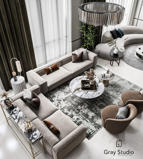 living and dining on Behance Sala Grande, Modern Sofa Designs, Home Entrance, Living Room Sofa Design, Design Room, Christmas Room Decor, Teen Bedroom Decor, Furniture Layout, Architecture Interior