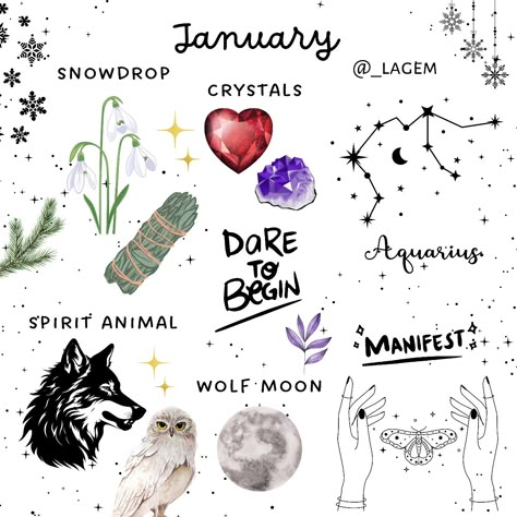 January is a symbol of new beginnings and renewal. The month holds a historical and cultural significance, reflecting various traditions and beliefs. It’s a time for introspection and setting intentions for the year ahead. January Soul Symbol, January Symbols, Birth Month Symbols, January Zodiac, Month Aesthetic, Cycles Of Life, Aquarius Zodiac Sign, Setting Intentions, Aquarius Season