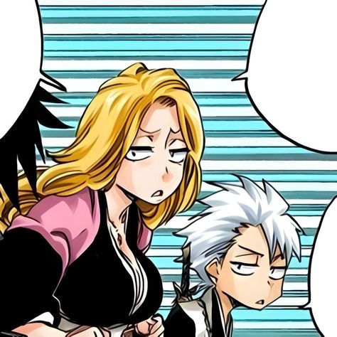 Toshiro And Rangiku Matching Pfp, Rangiku And Toshiro, Toshiro And Rangiku, Toshiro Rangiku, Rangiku Bleach, Bleach Pfps, Matsumoto Rangiku, Bleach Couples, Rangiku Matsumoto