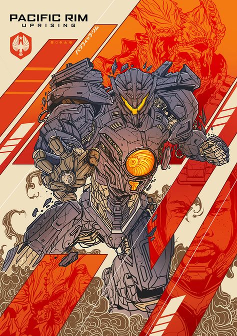 Pacific Rim: Uprising by Gorilla Machines - Home of the Alternative Movie Poster -AMP- Pacific Rim Kaiju, Pacific Rim Uprising, Pacific Rim Jaeger, Kaiju Monsters, The Apocalypse, Mecha Anime, Gundam Art, Alternative Movie Posters, Pacific Rim