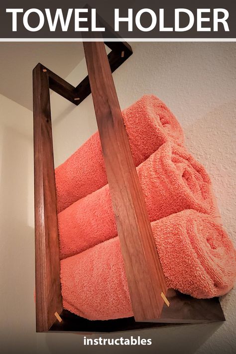 Wood Bathroom Towel Holder, Diy Wooden Towel Holder, Wood Towel Rack Bathroom Diy, Diy Wall Towel Holder, Wooden Blanket Holder, Diy Wooden Towel Rack, Wood Blanket Holder, Modern Bathroom Towel Holder, Wooden Towel Holder Bathroom