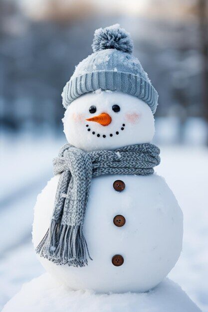 Bonhomme De Neige Sur La Neige Flou Pays... | Premium Photo #Freepik #photo #hiver #neige #amusement #nature Christmas Reference Photo, Snowman Photos, Canvas Painting Diy, Christmas Photography, Winter Pictures, Christmas Paintings, Winter Photography, Christmas Prints, Premium Photo