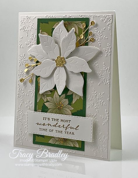 October 2020 - Stamping With Tracy Stampin Up Weihnachten, Poinsettia Cards, Stamped Christmas Cards, Homemade Christmas Cards, Stampin Up Christmas Cards, Christmas Card Crafts, Embossed Cards, Stampin Up Christmas, Designer Series Paper