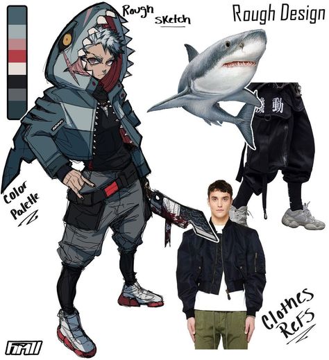 Shark Boy, Oc Design, Boy Character, Character Sheet, Character Design Male, Cartoon Character Design, 영감을 주는 캐릭터, Character Design References, Character Designs