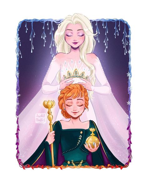 3,204 отметок «Нравится», 46 комментариев — Judit Mallol ✨☕️ (@juditmallolart) в Instagram: «✨❄️ a bridge has two sides 🍂✨ #frozen2» Disney Mignon, Frozen Fan Art, Disney Princess Anime, Princesas Disney Anime, Frozen Art, Animation Disney, Frozen Heart, Frozen Disney Movie, Wallpaper Disney