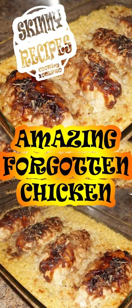 AMAZING FORGOTTEN CHICKEN - easydinnerrecipes - Medium Forgotten Chicken, Minute Rice, Cream Of Mushroom Soup, Cream Of Mushroom, Boneless Skinless Chicken, Spaghetti Recipes, Easy Soup Recipes, Top Recipes, Chicken Casserole