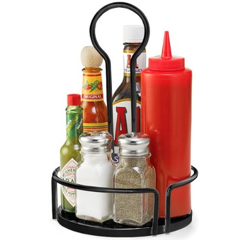 Versa Condiment Rack Black 18.5cm | Table Tidy, Condiment Holder: Amazon.co.uk: Kitchen & Home Kidkraft Kitchen, Table Caddy, Kitchen 2021, Condiment Caddy, Patio Picnic, Flatware Storage, Condiment Sets, Condiment Holder, Beach Earrings