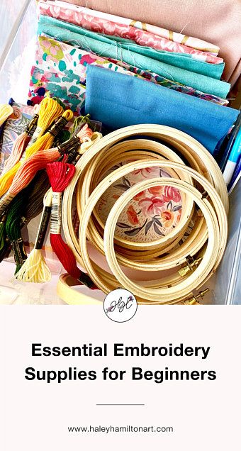 Embroidery Essentials For Beginners, Material For Embroidery, Hand Embroidery Supplies, Embroidery Supplies For Beginners, Embroidery Starter Kit, Beginner Embroidery Projects, Embroidery Ideas For Beginners, Embroidery Uses, Embroidery Writing