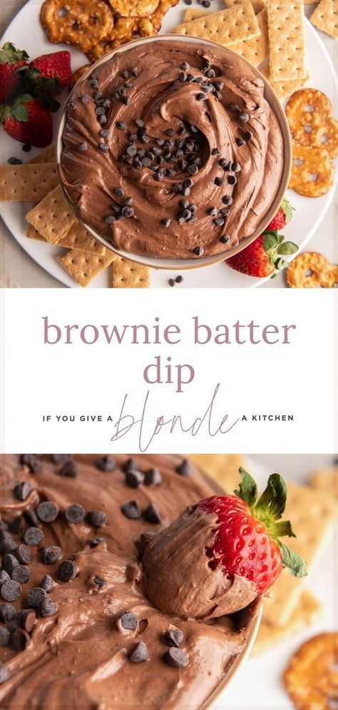 Looking for a quick and easy dessert dip? Try this chocolate brownie batter dip that is ready in 5 minutes! It’s perfect for Valentine’s Day, Super Bowl parties or whenever you need to bring a last-minute treat. Easy Brownie Batter Dip, Brownie Batter Dip Recipe, Chocolate Fall Desserts, Brownie Dip, Brownie Batter Dip, Easy Dessert Dips, Chocolate Chip Dip, Dessert Dip Recipes, Black Color Hairstyles