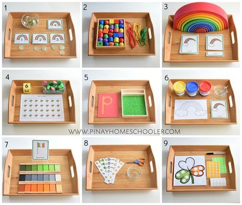 Art Montessori, Montessori Trays, Montessori Color, Montessori Lessons, Montessori Diy, Montessori Art, Montessori Practical Life, Montessori Toddler Activities, Montessori Preschool