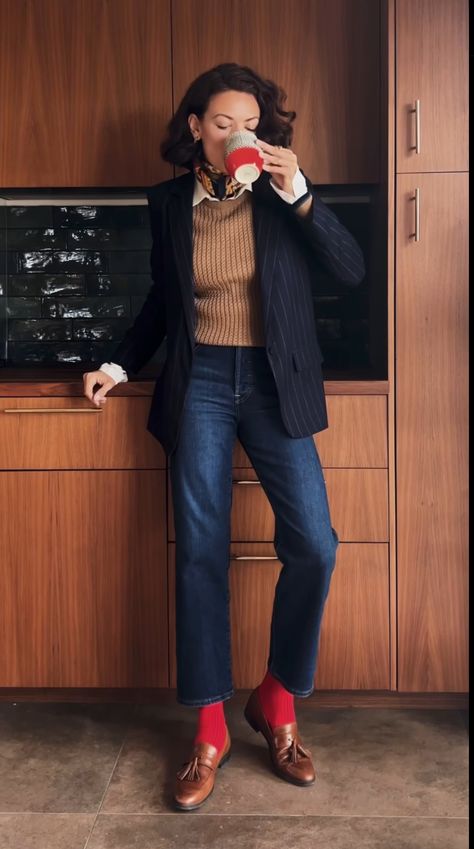 Professor Women Outfit, Women Professor Outfit, Professor Outfits Women Classy, Professor Style Women, Professor Outfits Women, Professor Outfits, Stile Casual Chic, Chique Outfit, Looks Jeans