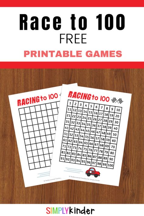 Are you looking for activities to help you count to 100? Check out our free printable “Race to 100” math game. We’ve also got counting activities and games that will practice double-digit number recognition. Click through to get all our freebies. #mathgame #kindergartenmath 1st Grade Counting Activities, Double Digit Number Recognition, Math Dice Games 1st Grade, Race To 100 Math Game, Addition Dice Games, Race To 100, Number Recognition Activities 11-20 Math Games, Education Support, 1st Grade Math Games