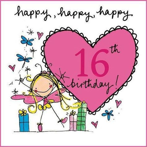 Great Quotes to Wish Your Granddaughter Happy 16th Birthday Ideas For Happy Birthday, 16th Birthday Wishes, Happy Birthday Friendship, Happy Birthday For Her, Happy Birthday For Him, Happy Birthday Typography, 16th Birthday Card, Birthday Girl Quotes, Happy Birthday Best Friend