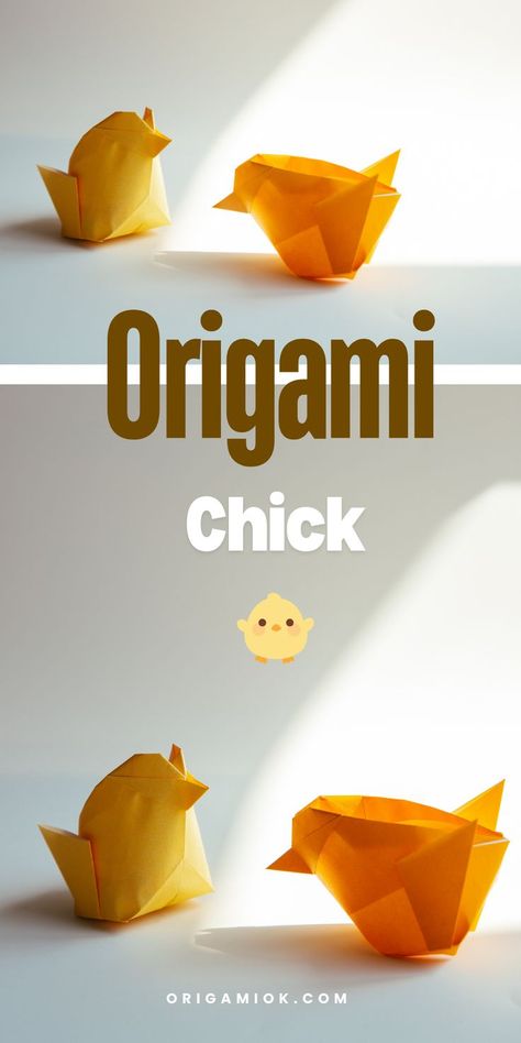 Origami Chicken, Easy Origami Animals, Origami Animal, How To Make Origami, Origami Animals, How To Fold, Origami Easy, Three Dimensional, Origami