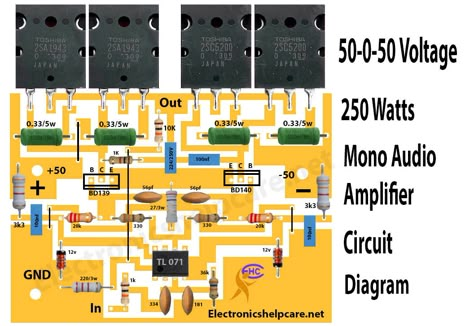 Amplificador 12v, Amplifier Circuit Diagram, Amplificatori Audio, Electrical Engineering Books, Electronics Projects For Beginners, Basic Electronic Circuits, Mini Amplifier, Phone Codes, Diy Amplifier