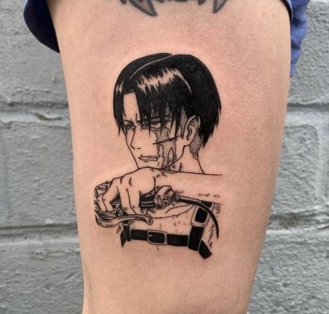 Levi Ackerman Tattoo Ideas, Attack On Titan Tattoo Design, Shingeki No Kyojin Tattoo, Levi Ackerman Tattoo, Levi Tattoo, Attack On Titan Tattoo, Z Tattoo, Light Tattoo, Manga Tattoo