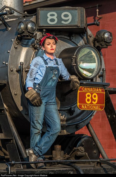 RailPictures.Net Photo: SRC 89 Strasburg Rail Road Steam 2-6-0 at Strasburg, Pennsylvania by Kevin Madore Mechanic Fashion, Woman In Dress, Woman Mechanic, Railroad Art, Train Posters, Rail Road, Old Trains, Rosie The Riveter, Train Pictures