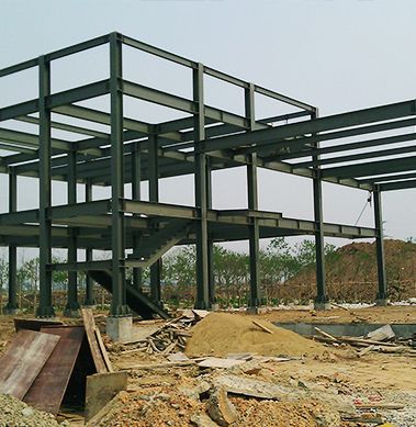 Double Floor Steel Structure Office Structural Steel House, Steel Column Design, Garden Platform, Commercial Steel Buildings, Industrial House Exterior, Pre Engineered Metal Buildings, Metal Building Designs, Steel Building Homes, Steel Structure Buildings