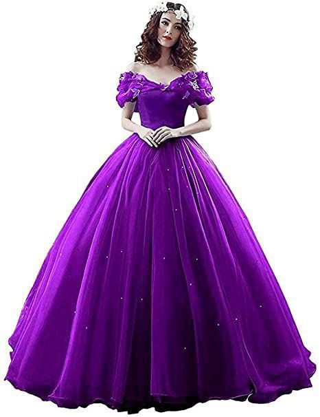 Dark Purple Ball Gown, Quinceañeras Dresses, Cinderella Quinceanera Dress, Fav Princess, Cinderella Quinceanera, Purple Ball Gown, Cozy Winter Outfit, Dark Purple Dresses, Outfit References