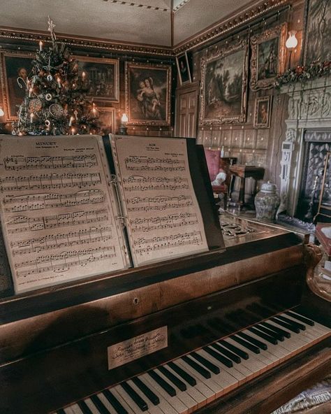 Dark Academia Music, Dark Aethstetic, Old Fashioned House, Old Piano, Christmas Piano, Dark Acadamia, Royal Core, Mind Palace, Medical Wallpaper