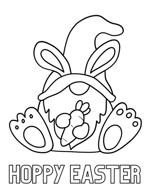 Spring is almost here, are you hopping with excitement? Easter and all the spring fun that comes with it is a fun time of year. It’s fun to celebrate all the things for the season and the cute capped creatures also known as gnomes are ready to party all year long. Our gnome coloring pages have been so popular, we’ve added a special free printable Easter gnomes coloring pages themed collection for your family to enjoy. Easter Outline Drawing, Gnome Printables Free, Printable Easter Pictures, Easter Drawing, Easter Coloring Pages Printable, Free Easter Coloring Pages, Easter Drawings, Easter Bunny Colouring, Easter Coloring