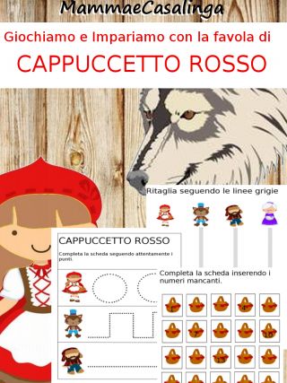 Pdf : Impariamo con Cappuccetto Rosso Little Red Riding Hood, Red Riding Hood, Preschool, Red, Pre School