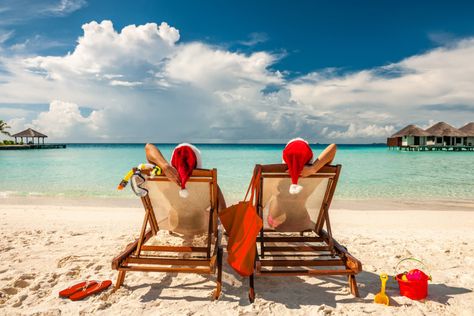 Santa On The Beach, Family Christmas Outfits, Creative Shoot, Christmas Trimmings, Christmas Stock Photos, Florida Christmas, Family Christmas Pictures, Beach Stuff, Christmas Shoot