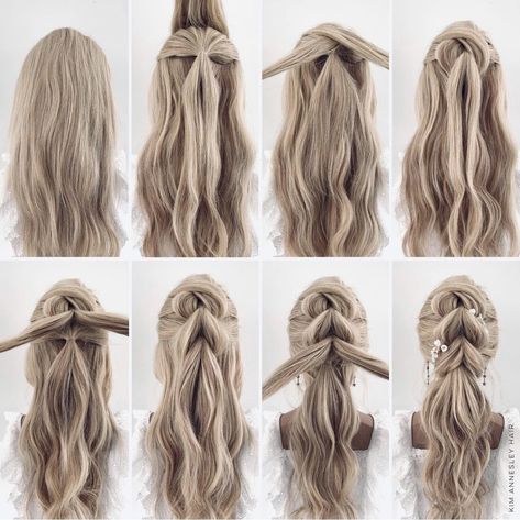 Braided Bridal Hairstyles Medium Length, Bridal Ponytail, Wedding Bun, Boho Bridal Hair, Banana Hair Clips, Easy Hairdos, Chop Chop, Hair Upstyles, Peinados Recogidos