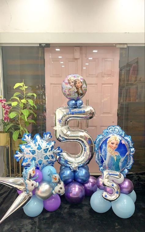 Frozen Balloon Columns, Elsa Balloon Arch, Frozen Balloon Centerpieces, Elsa Theme Party, Frozen Balloon Bouquet, Elsa Party Decorations, Frozen Balloon Decorations, Frozen Balloon Garland, Frozen Birthday Party Favors